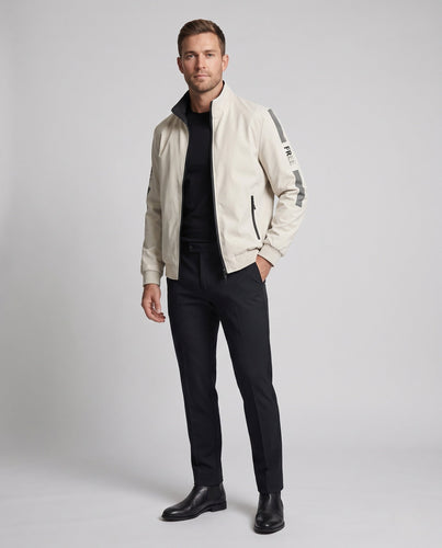 Herren Leichter Microfaser-Softshellblouson mit Stehkragen, wasserabweisender Oberfläche und verdecktem Reißverschluss Drune
