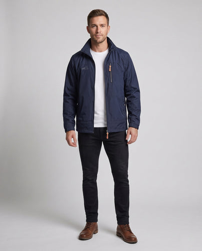 Herren leichter wind- und wasserabweisender Outdoor-Zipblouson mit hochschließendem Kragen Drune
