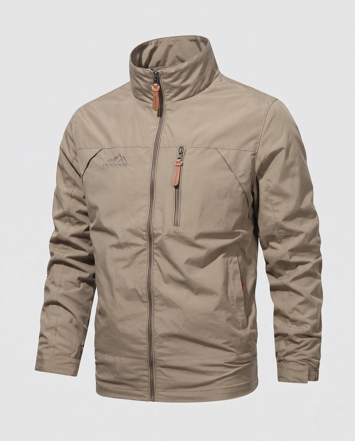 Herren leichter wind- und wasserabweisender Outdoor-Zipblouson mit hochschließendem Kragen Drune