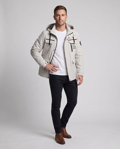 Herren Thermo-Fieldparka mit Kunstfellkapuze und wärmender Teddyfleece-Fütterung Drune