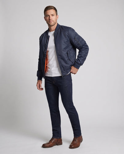 Herren Thermo-Piloten-Bomberjacke mit gesteppter Innenlage und Utility-Ärmeltasche Drune