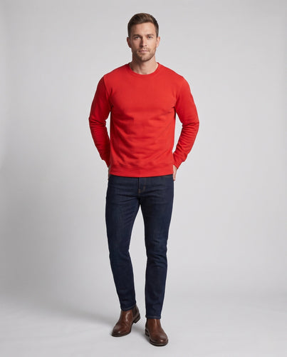 Herren Rundhals‑Sweatshirt aus Baumwollmix in Oversize‑Passform mit gerippten Bündchen Drune