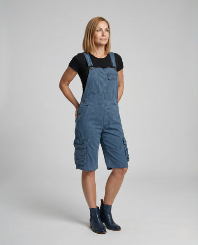 Damen Jeans Latzhose Cargo