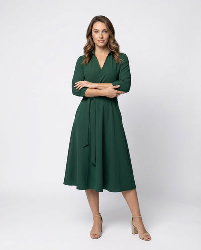 Freizeitkleid Damen Wickel Blusenkleid