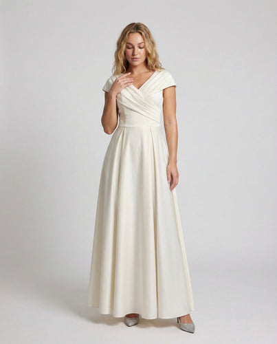 Damen Abendkleid mit Cape Ärmeln