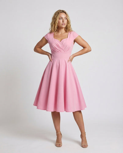 Damen Retro Swingkleid mit Tellerrock