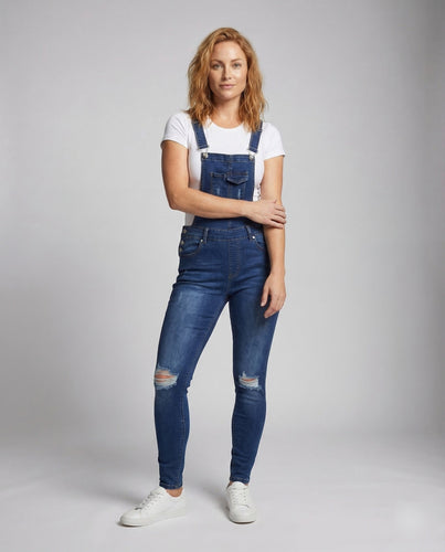Damen Slim Denim Latzhose