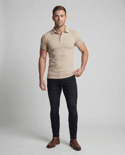 Herren Stretch Poloshirt Slim