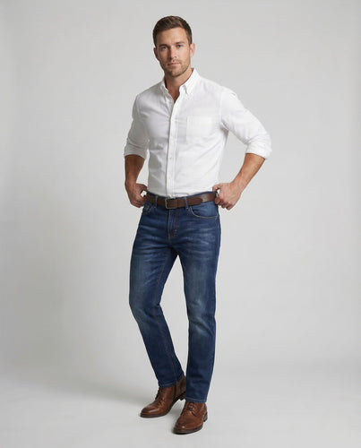 Herren Jeans Five Pocket Washed