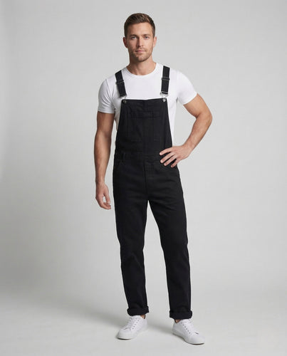 Herren Jeans Latzhose Verstellbar