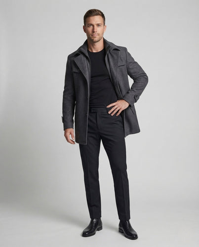 Herren Wasserdichte Business-Winterjacke mit wind- & wasserfestem Schutz | Drune