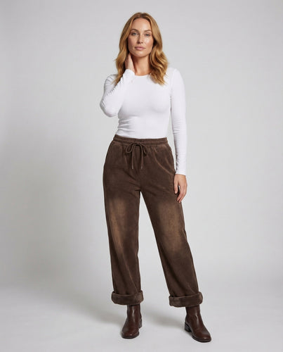 Damen Thermo Cordhose Teddyfutter