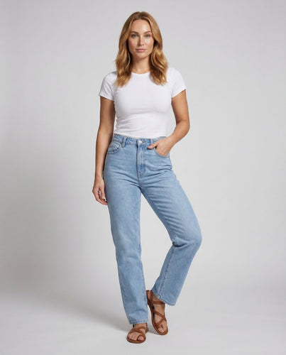 Damen Jeans High Waist Weit
