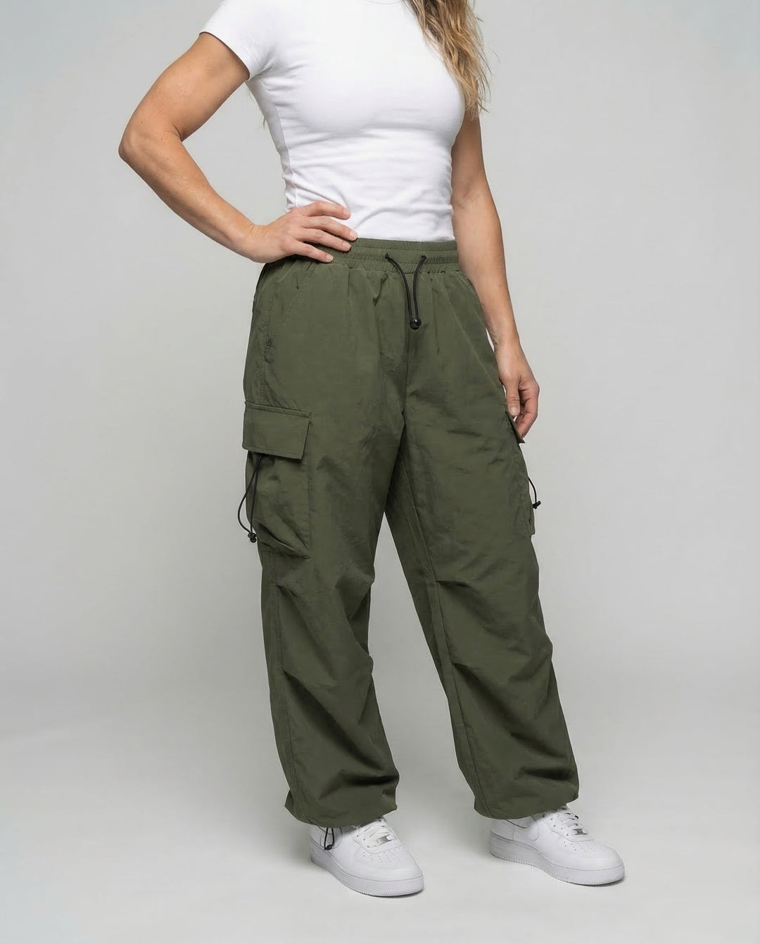 Damen Cargo Hose Leicht Weit