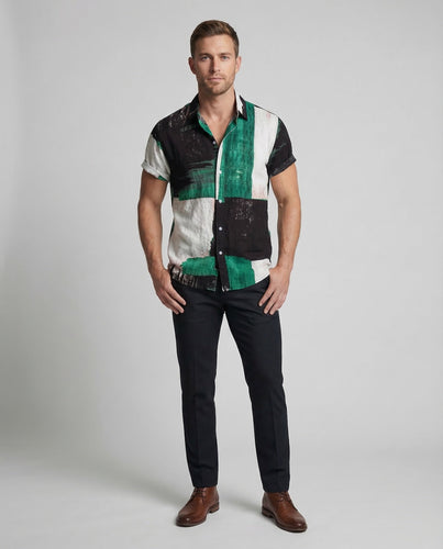 Herren Sommerhemd Print