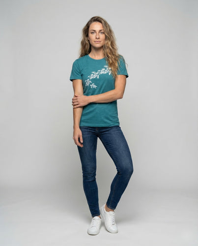 Damen Jersey-Shirt Schildkröten-Print