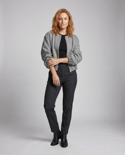 Damen Kurze Blousonjacke Ballonärmel