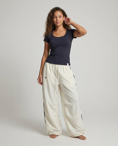 Damen Balloon-Cargohose Kontraststreifen
