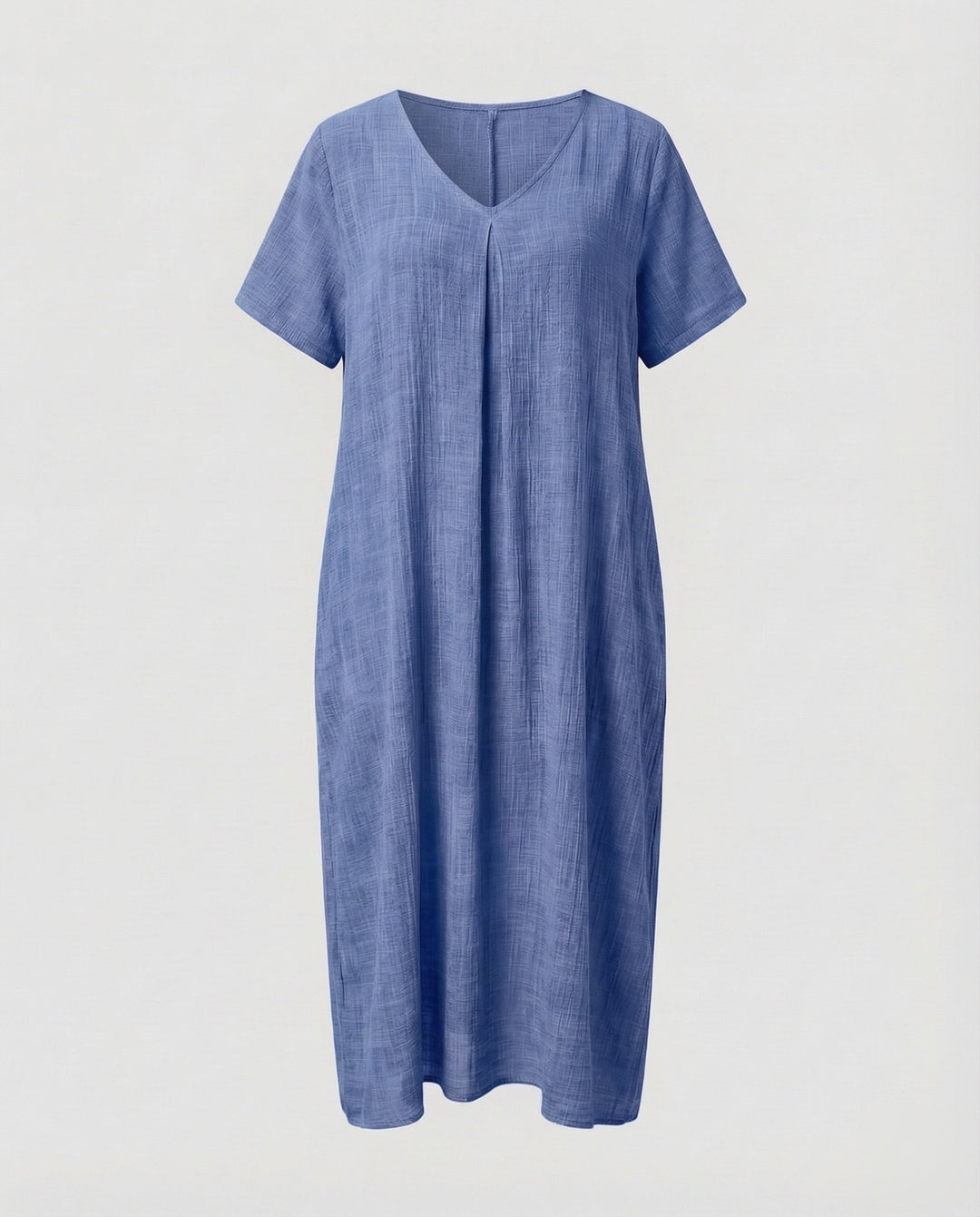 Damen Musselin-Maxikleid Lockerer Kaftan-Schnitt