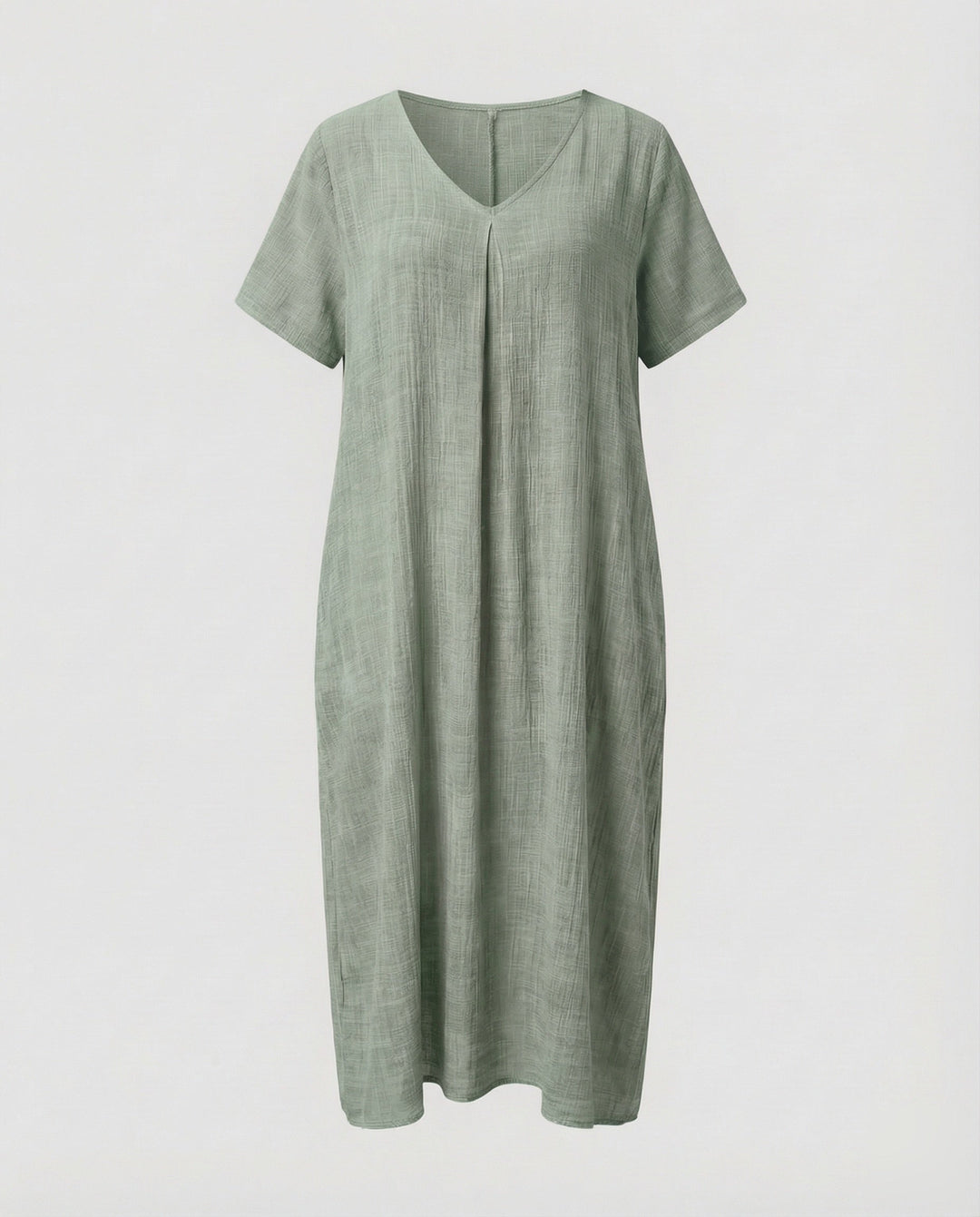Damen Musselin-Maxikleid Lockerer Kaftan-Schnitt