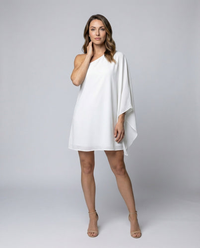 Damen elegantes Ein-Schulter-Minikleid