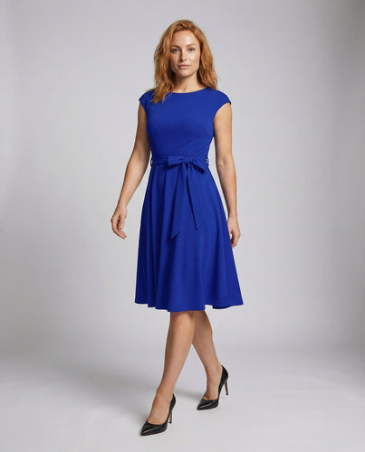 Damen tailliertes Vintage-Midikleid im Swingstil