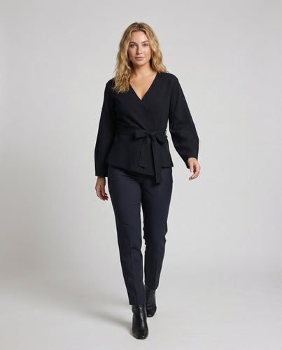 Damen Wickel-Kimono-Jacke mit Taillengürtel