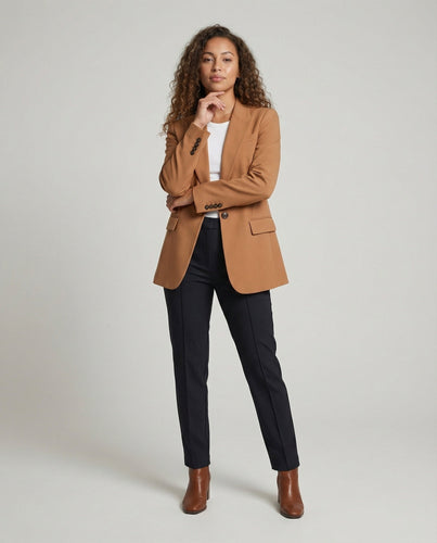 Damen Seriöse Bügelfaltenhose Anzug-Set