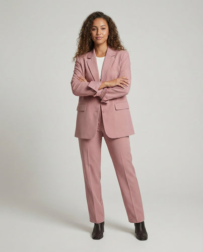 Damen Statement Weitbein Blazer-Hosen-Set