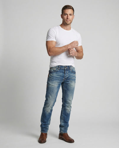 Herren Dezente Abnutzungsoptik Jeans