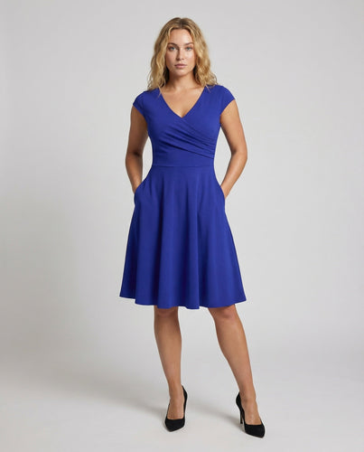 Damen Schwungvolle Tellerrock Swingkleid