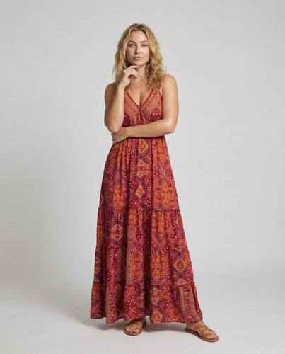 Damen Romantische Spitzen-Bustier Mischgewebe Boho-Longdress