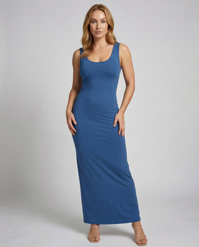 Damen Taillierte Formstabile Stretch-Jersey Träger-Bodyconkleid