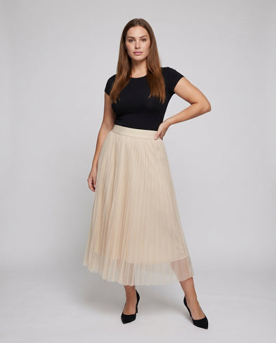 Damen Elegante Glockenform Tüll Plissee-Tüllrock