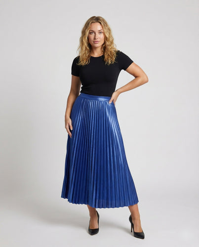 Damen Elegante Schimmernder Satinmix Satinmix Midirock