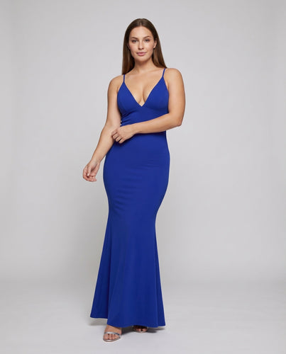 Damen Maxikleid Meerjungfrau-Schnitt V-Ausschnitt Spaghettiträger
