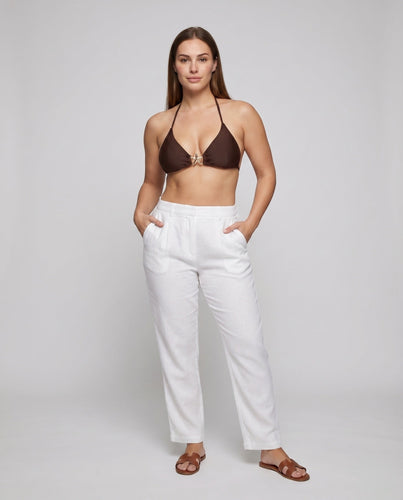 Damen Triangel-Bikini-Set Zierschnallen Brazilian-Schnitt