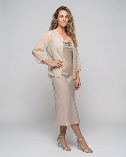Damen Chiffon-Bolero Offene Front Fließender Schnitt