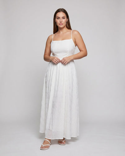Damen Maxikleid Taillierte Raffung Plissiert Spaghettiträger