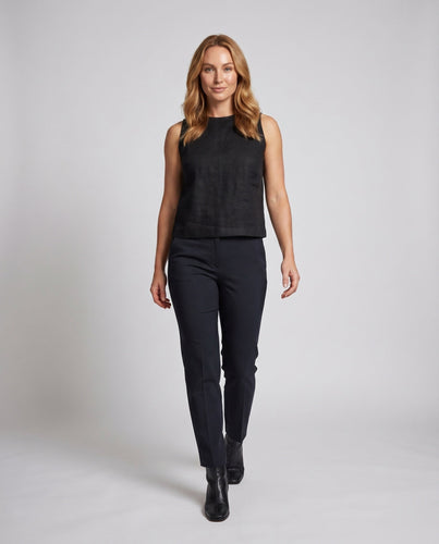 Damen lässiges Leinen-Top