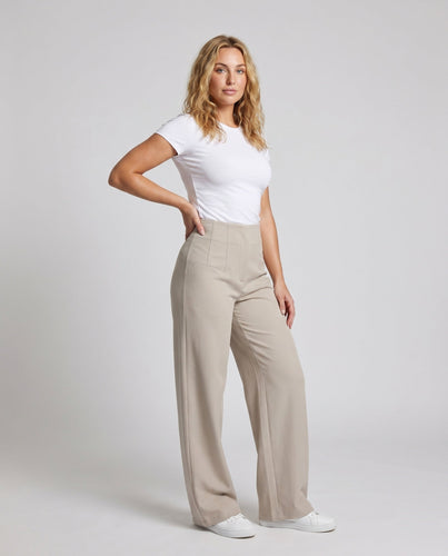 Damen weite Leinenhose