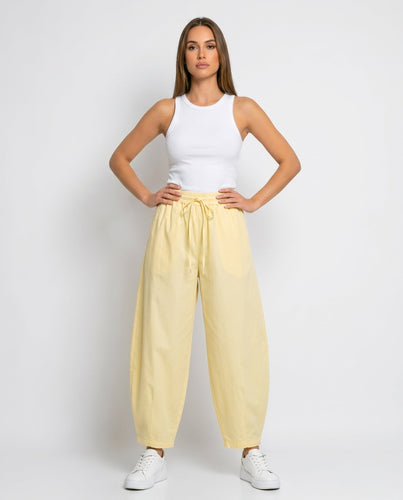 Damen Lässige Luftige Culottes mit elastischem Bund und Bindeverschluss