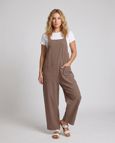 Damen Lässiger Jumpsuit mit seitlichen Taschen und verstellbaren Trägern