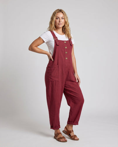 Damen Bequemer und stylischer Latzoverall mit praktischen Taschen Drune