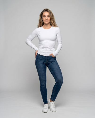 Damen nan ultraleichtes figurformendes Langarmshirt aus Funktionsjersey mit Raglanärmeln Drune