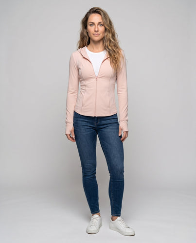 Damen Funktionsjacke mit elastischen Ärmeln und Kapuze Drune
