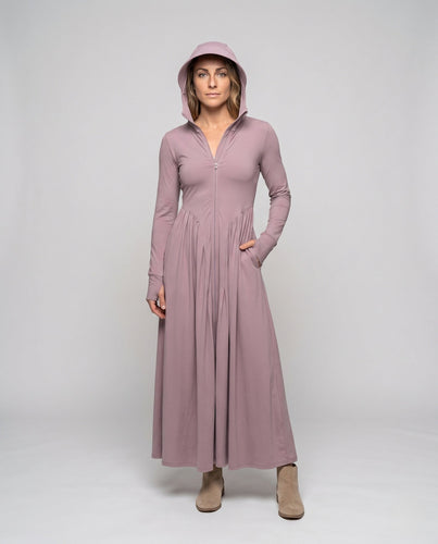 Damen Kapuzenkleid mit weitem Schnitt Drune