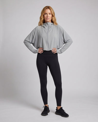 Damen Sportliche Kapuzenjacke mit UV-Schutz und weiten Ärmeln Drune