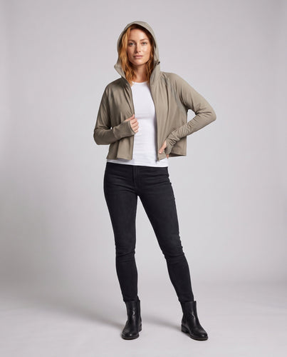 Damen UV-Schutzjacke mit Oversize-Schnitt und integrierter Kapuze Drune