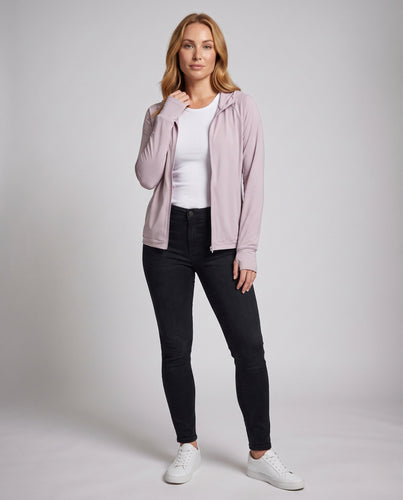 Damen atmungsaktive Laufjacke mit vielseitigem Zip-Up und Kapuze Drune
